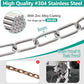 Tresbro Heavy Duty Dog Chains for Outside, 40FT Stainless Steel Tie Out Cable with Swivel Hook for Small Medium Dogs, Metal Chew Proof Pet Runner Chain Leash Lead for Outdoor Camping Hiking Yard, 3MM