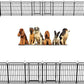 Dog Playpen Outdoor 32 Panels Heavy Duty Dog Fence 40" Height with Thick Pipe Anti-Rust with Doors Portable for RV Camping Yard, Total 71FT, 406 Sq.ft, Snowy Black
