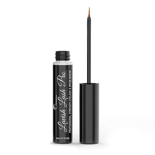 Lavish Lash Pro by Pronexa Hairgenics. Professional Strength Eyelash & Eyebrow Growth Serum. Over 20 Active Growth Promoting Ingredients for the Longest, Fullest Lashes & Brows. 5mL, 6 Month Supply.