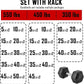 Yufer 6-10 Pair Iron and Rubber Coated Dumbbell Set 350/450 and 550 lbs 5-50 lbs Hand Free Weight for Strength Hex Rubber Weights with Vertical Storage Rack Fitness Home Gym Equipment
