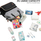 LOVEVOOK Diaper Bag Backpack, Baby Bag with Changing Station, Large Diaper Backpack for Moms Dads, Waterproof Leather Accents Baby Boy and Girl Bag for Travel Baby Essentials