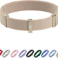 Safety Cat Collar - U.S. IDA Gold Awarding Design, Elastic Quick Release, Non Breakaway - Lightweight for Kitten, Neck Fit 7.8'-15.7' for All Small Large Cat,M(Linen)