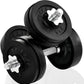 Yes4All Adjustable Dumbbell Set with Weight Plates/Connector - Exercise & Workout Equipment - Size Options 40lbs to 200lbs