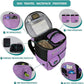 PetAmi Dog Travel Bag Backpack, Airline Approved Dog Bags for Traveling, Puppy Diaper Bag Supplies, Pet Camping Essentials Hiking Accessories Dog Mom Gift, Food Container, Collapsible Bowls, Purple