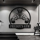 Custom Name Gym Metal Sign Personalized Fitness Wall Art Decor for Home, Workout Room, Garage, Powerlifting Center, Motivational Gift for Women, Men, Dad, Papa, Grandpa, Mother, Sister, Girls