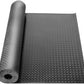 16.4 x 3.3Ft Garage Rubber Flooring Roll, 3 mm Thickness Floor Mat, Diamond Plate PVC Rubber Trailer Mats Non-Slip Flooring for Garage Gym Horse Stall Home Patio (Black)