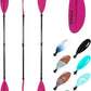 Adjustable Kayak Paddle with Carbon Shaft and PP Blade Available in 220-230/220-240/230-250cm Floating Lightweight Kayak Oars with Original Pattern