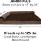 Furhaven Cooling Gel Dog Bed for Large Dogs w/ Removable Bolsters & Washable Cover, For Dogs Up to 125 lbs - Plush & Velvet L Shaped Chaise - Sable Brown, Jumbo Plus/XXL