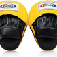 Fairtex FMV9 Contoured Focus Mitts |Striking Accuracy & Protection for Boxing, Muay Thai, Kickboxing |Ergonomic Design, Soft Padding, Secure Fit Leather