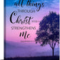 Christian Tree Wall Art I Can Do All Things Canvas Wall Decor Prints Framed Painting Purple Pictures Gifts Artwork for Bathroom Bedroom 16"x24"