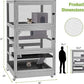 GUTINNEEN Large Chinchilla Cage, 4 Levels Ferret Cage - Large Critter Nation Hutch with Chew-Proof Aluminium Edge & PVC Layer, Brake Wheels Moveable - for Hamster, Rat, Gerbil