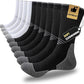 JOYNÉE 5/10 Pairs Mens Lightweight Athletic Crew Socks Cushioned Breathable Long Socks for Sports Running
