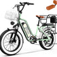 2 Seater Electric Bike, 48V 20AH(𝟗𝟔𝟎𝐖𝐇) Large Removable Battery, 𝟏𝟑𝟎𝟎𝐖 Peak Motor, 20"x 4.0" Fat Tire Ebike for Adults, 80+Miles Max,30+MPH, City Couple E Bike for All Terrain