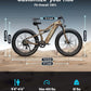 Electric Bike for Adults 1350W Peak, 48V 20AH Battery Ebike, 26" Fat Tire Full Suspension Electric Mountain Bike, 80 Miles Range, 28 MPH, 8 Speed, Torque Sensor, Labrador Pro