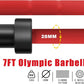 7ft Olympic Barbell for Strength Training and Olympic Weightlifting, 500 700 1000LBS Capacity Available, 2 Inch Bar for Squats, Home Gym Fitness Equipment, Bench Press, Deadlift,Powerlifting