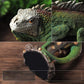 14 Inch Lizard Statue Resin Sculpture Decor Figurines for Home Decor Accents, Living Room Bedroom Office Decoration - Animal Sculptures Collection for Lizard Lovers