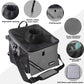 Pet Carrier Bicycle Basket Bag Pet Carrier/Booster Backpack for Dogs and Cats with Big Side Pockets,Comfy & Padded Shoulder Strap,Travel with Your Pet Safety（Titanium）