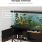 Fish Tank Stand 40 Gallon: Sturdy Aquarium Stand with Accessories Storage - Metal Tank Stands Table for 40-50 Gallon Reptile Breeder Turtle Terrarium - 36.6"x18.8" Weight Capacity 660 lbs