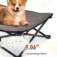 KingCamp Elevated Dog Bed for Small Dogs, Raised Outdoor Indoor Portable Cooling Cot Lifted Pet Hammock Off Ground with Washable Breathable Mesh & Frame with Non Slip Foot for Camping Backyard, Black