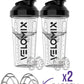 '-2 Pack- 28 oz Protein Shaker Bottles for Protein Mixes - 2x Wire Whisk | Leak Proof Shaker Cups for Protein Shakes | Protein Shaker Bottle Pack | Shakers for Protein Shakes - 2xTransparent