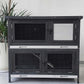 Double Level Solid Wood Rabbit Hutch Small Animal Cage for Rabbits, Guinea Pigs, Hedgehogs & Lizards Indoor/Outdoor– 2-Tier Eco-Friendly Habitat with Bedding Area, Durable & Easy to Clean