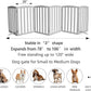 ZJSF Foldable Freestanding Indoor Dog Gate for House Wood Long Pet Gates Dog Fence for Stairs Puppy Gates for Hallways, Puppy Gate,Support Feet Included, Grey, 32 "Height-6 Panels