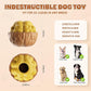 Dog Frozen Treats Toy, Cognitive Dogs Brain Stimulation Toys for Aggressive Chewers, Interactive Dispensing Toy Enrichment Keep Them Busy No-Boredom, Tough Nylon&Coffe Wood Fillable Puzzle Dog Feeder