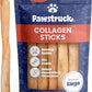Pawstruck Natural Large 12" Beef Collagen Sticks for Dogs – Long-Lasting Rawhide Alternative, High Protein Treats with Chondroitin & Glucosamine – 5 Pack