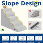 Dog Step for Bed, Dog Stair 5-Step 35D Pet Stair 22.8" H for High Bed or Sofa Non-Slip Balanced Pet Step Indoor, Light Grey