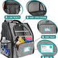 PetAmi Dog Backpack Carrier for Small Large Cat, Pet, Puppy, Ventilated Pet Hiking Backpack Travel Bag, Airline Approved Cat Backpack Carrier, Camping Biking Dog Bag Up to 18lbs Pet, Grey