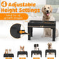 URPOWER 2-in-1 Elevated Slow Feeder Dog Bowls with No Spill Dog Water Bowl 4 Height Adjustable Raised Dog Bowl Non-Slip Dog Food and Water Bowls with Stand for Small Medium Large Dogs, Cats and Pets