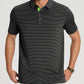 Golf Shirts for Men - Moisture Wicking Short Sleeve Performance Sport Casual Striped Collared Mens Polo Shirt