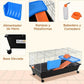PawHut 35" L Small Animal Cage, Rolling Bunny Cage, Guinea Pig Cage with Food Dish, Water Bottle, Hay Feeder, Platform, Ramp for Chinchilla, Black