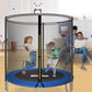 BLUERISE Trampoline 55IN 6FT Toddler Trampoline for Kids Indoor Outdoor Play for Kids Trampoline Basketball Hoop Attachment with Enclosure Net Easy to Assemble Outdoor Indoor Trampoline