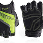 HANDLANDY Fingerless Work Gloves for Men Utility Padded Half Finger Driving Working Gloves (Large, Green)