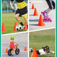 GHB Soccer Cones 7" 9" of 12 24 Pack Disc Soccer Sport Cones Training Field Marker Agility Cones for Basketball, Coaching, Practice Equipment Includes Drills Guide