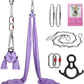 Aerial Silks Kit & Aerial Yoga Hammock - 11Yd Premium Fabric Hardware - Easy Setup for Flying Yoga, Aerial Swing & Fitness - Supports Up to 14ft Rigging