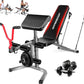 OPPSDECOR Adjustable Weight Bench Set with Leg Extension & Leg Curl, 900LBS Incline/Decline/Flat Preacher Curl Bench, Space-Saving Workout Bench for Home Gym