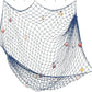 Rosoz Nautical Decorative Fishing Net, Sea Theme Fish Net Decor for Party/Wall Decoration Background,Blue,79inch x 59inch