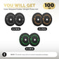 2 Inch Bumper Plates，10-500lbs，Barbell Rubber Olympic Weight Plates Set for Home Gym, Strength Training & Weight Lifting, Multiple Options Colors