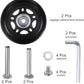 uxcell Replacement Luggage Wheels 68x24mm Suitcase Wheel Repair Kits Include 2 PU Bearing Wheels & Washers, Wrenches & Axle Screw for Trolley Bag, Inline Skate and Caster Board