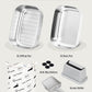 Stainless Steel Sifting Litter Box with Lid, Metal Litter Pan with Scoop for Big Cats Multi Cat, Extra Large Cats Litterbox Odor Control Easy Clean