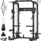 Power Rack for Home Gym – 2000LB Capacity Multifunction Squat Rack with Cable Crossover, Includes 16 Professional attachments for Home Gym Strength Training, P63 Rampage