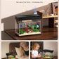 Fish Tank with Desktop Humidifier, 2.38 Gallon Quiet Eco Aquarium,Smart Touch LED Light & Temperature Display, Glass Mini Fish Tank
