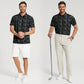 Golf Shirts for Men - Moisture Wicking Short Sleeve Performance Sport Casual Striped Collared Mens Polo Shirt