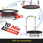 Rebounder Trampoline for Adults - 40" Foldable Mini Trampoline Fitness Rebounder with Adjustable U-Bar Handle, Max Load 350lbs,Stable Quiet Indoor/Outdoor Exercise Equipment