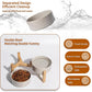 Elevated Ceramic Dog Bowl Set - Raised Feeding Bowls with Non-Slip Bamboo Stand - Small Pet Dishes for Food and Water - Ideal for Cats and Puppies - 16.23 OZ - 2 Cups - 480 ML