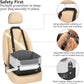 A4Pet Dog Car Seats for Small Dogs, Booster Car Seat with Patent Buckles & Clip-On Safety Leash, Pet Seat for Puppy Small Dogs Cats Under 25 Lbs, Grey