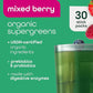 Zena Nutrition Organic Super Greens Powder, 70+ Superfoods, 0 Sugar, 3G Fiber, Spirulina, Chlorella, Antioxidants, Prebiotics/Probiotics, Digestive Enzymes, Mixed Berry, 30 Drink Mix Packets