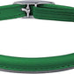OOPSDOGGY Rolled Leather Cat Collar with Bell, Reflective Kitten Collars with Buckle Include Safety Elastic Strap - Adjustable Small Pet Collars for Boy Girl Cats (Green)